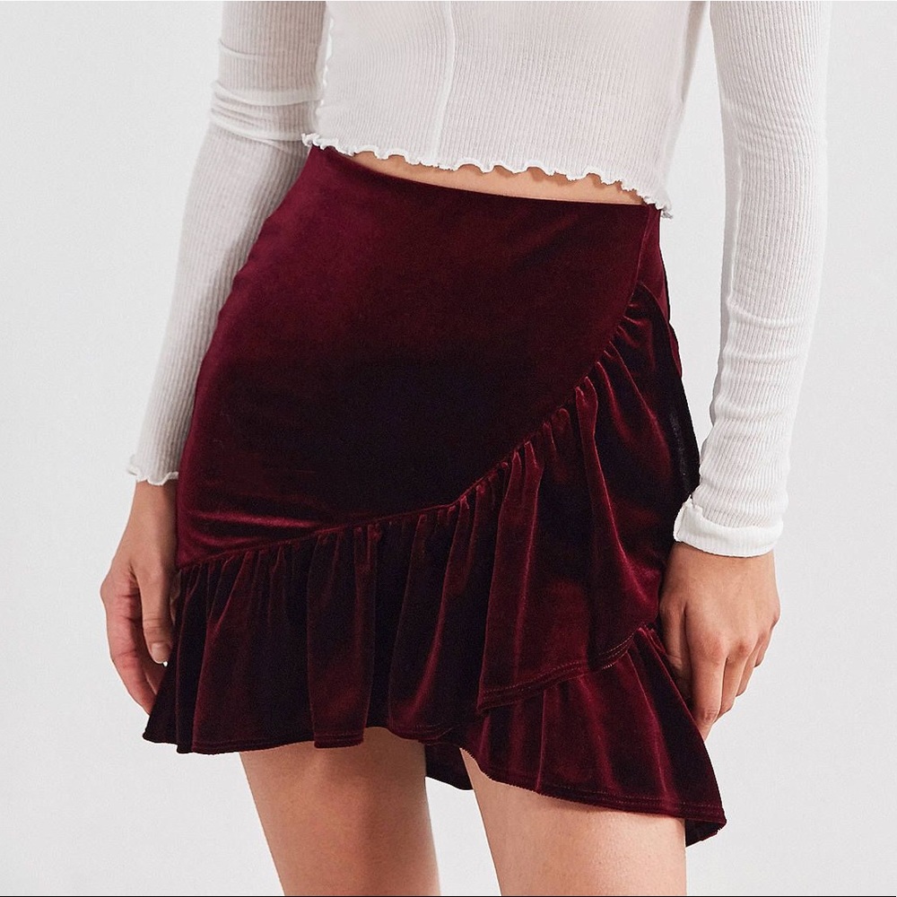 Urban Outfitters velvet skirt